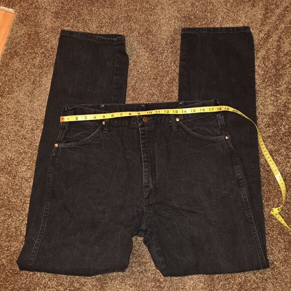 Vintage Black Wrangler Denim Jeans 36x36 - Picture 5 of 10